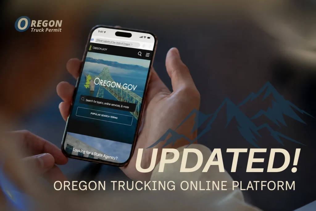 Blog Cover Depicting Oregon Truck Permit Platform Update On A Smartphone Screen